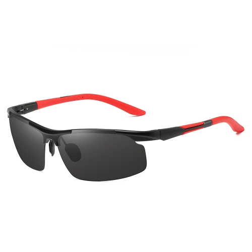 Mens Aluminum Polarized Sunglasses for Driving Against Sun Glare Men Semi-Rimless Sports Sun Glasses with Polarised Lenses 5983